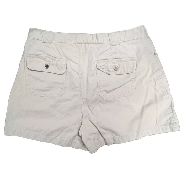 Vintage Bill Blass Cream Cotton 90s Mom Khaki High Waisted Shorts sz 16 - Picture 3 of 9